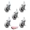Service Caster 3 Inch Thermoplastic Wheel 3/8 Threaded Stem Caster Set with Brakes SCC, 5PK SCC-TS05S310-TPRS-SLB-381615-5 - alternate 1